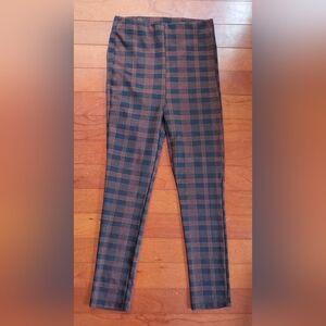 Haley & June Brown Plaid Leggings Size Small